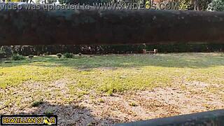 Farm Boss's Daughter Begs Peon for Woods Virgin Fuck!