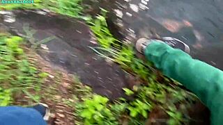 hey check this indian schoolgirl fucking boyfriend doggystyle in jungle