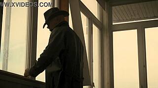 Audrey Reid and Sage Hunter lick wet pussies cunilingus kissing cosplay costumes tight skinny bodies in bunker Fallout parody girl on girl orgasm