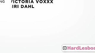 Busty redhead siri dahl gets wet pussy licked by curly teen victoria voxxx masseuse