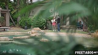 Nicole Doshi Rides BF Brother's Huge Cock Rough Taboo Creampie Shaved Pussy Reality Cheating