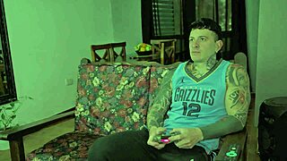 Stepsister grabs my cock playing games! Anal creampie rough!!