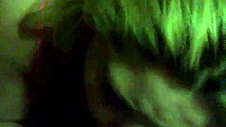 guy unloads thick cum load right on her waiting face in closeup shot