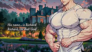 BULL GOD RICHARD POUNDS MUSCULAR INTERRACIAL CUMSHOT EROTICA WITH HUGE COCK