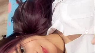 brunette relaxes after steamy massage before intimate homemade encounter unfolds naturally