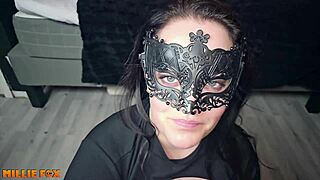 Monster Load Covers Face and Fills Mouth - Millie Fox Swallows All