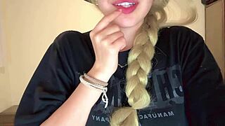 cute college girl's beautiful wet shaved pussy delivers massive squirting orgasm