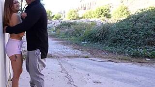 andrea lapiedra shy at first then twerks asshole cowgirl public riding dick