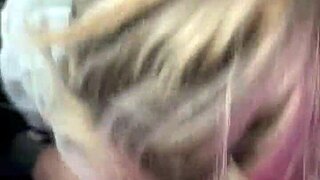 Streetwalker gulps cum after sticky facial blast