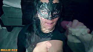 Monster Load Covers Face and Fills Mouth - Millie Fox Swallows All