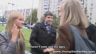 Swingers warm up Nestee and Shy Anna together