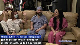 Blaire Celeste endures Dr Tampa's latex glove procedure backstage