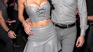 god i love teasing my dirty leather skirt and boots ass public after work part 1