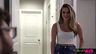 Stepsister's Friend Demands My Huge Cock for Taboo Ride and Creampie After Cleaning