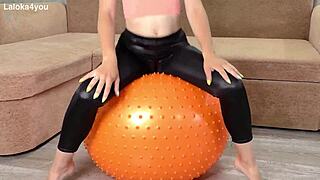 step sis in leather leggings begs daddy for garage creampie blowjob