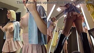 Juicy Blonde's Big Ass and Pussy Caught on Hidden Cam Up Skirt! 👀