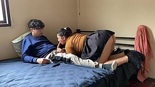 i FUCK my classmate's HUGE tits after college then DOGGY her tight ass 😈🍑