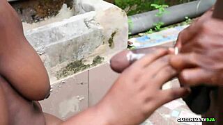 Ever caught your horny stepsis masturbating then fucking outdoors over porn?