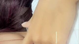 brunette relaxes after steamy massage before intimate homemade encounter unfolds naturally