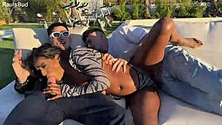 imagine this ebony babe taking three cocks in every hole before creampie pregnancy