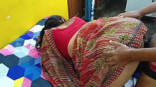 newlywed desi indian housewife endures rough doggystyle pounding from husband in village home
