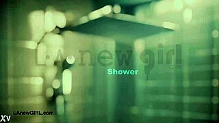 new cute brunette just took a quick shower