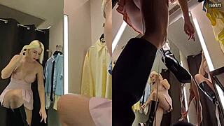 Juicy Blonde's Big Ass and Pussy Caught on Hidden Cam Up Skirt! 👀