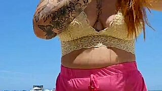 i found a beach lover and now flash my big pussy lips almost naked just to get him hard