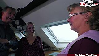 german mature housewife seduced by couple for naughty ffm threesome