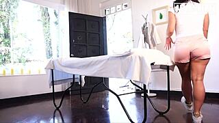 maria calor logan salamanca's thick tits massage turns client fuck
