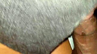 i slobber deep on this fat bbw's monster black cock on the balcony