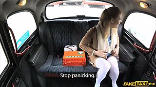 blonde nurse's lingerie hides her craving for cab pounding