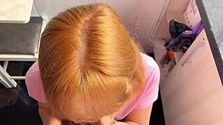 morning coffee turns into filling the maid's pussy with milk