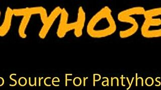 hot wife kitty in tan pantyhose fucks first black guy footjob creampie 😍👣