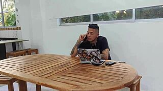 job hunt turns into fuck with tall skinny colombian housewife tongue legs tattoo