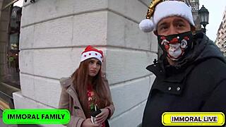 Her boyfriend ditches Mina von D on holiday so she grabs a Budapest fuckfest with muscular studs