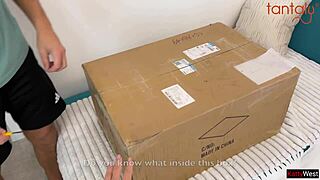 i called the courier over to double penetrate me and my new tantaly fuck doll rough cowgirl style