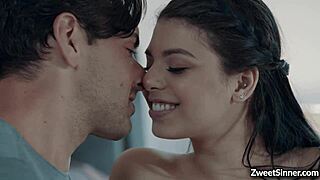 horny teen babysitter gina valentina toys wet pussy for watching boss then fucked hard