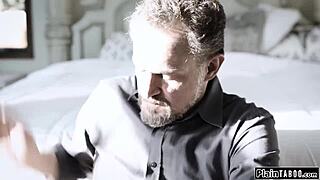 wanna see this teen suck stepdaddy's monster cock deep before he fucks her hard??