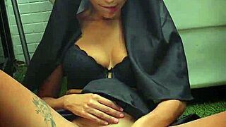 freira's huge tight pussy lips quiver from monster vibrator squirt