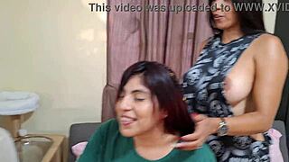 Curvy Stepmom And Busty Stepdaughter Ring In New Year With Wet Lesbian Pussy Licking And Gaping!