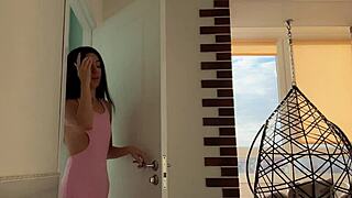 anal pounding my roommate on kitchen table while boyfriend sleeps next door!!