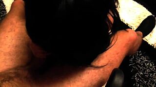 aww she sweetly sucks that big cock in pantyhose then gulps it all down calientepwnz