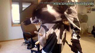 Cosplay Cow Jiggles Big Boobs