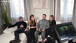 scorned eveline and silvia dellai 😈 take dp gangbang pounding in lingerie heels 🔥