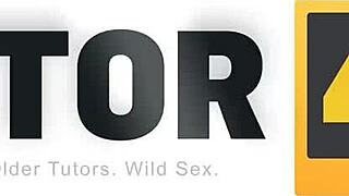 my tutor craving sex pulls me into her stocking fetish play