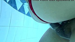 wanna watch this skinny 18yo latina get fucked doggystyle in public pool with tight shaved pussy?