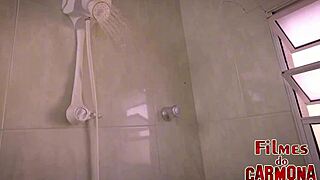 stepdad catches wet pussy in shower ties her up rough machine fuck