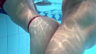 wanna watch this skinny 18yo latina get fucked doggystyle in public pool with tight shaved pussy?