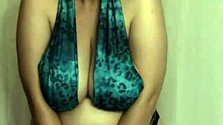bbw with huge natural tits and fat ass tries tight bikini bras